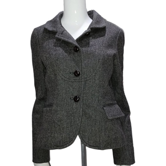 J. CREW WOOL 4 BUTTON BLAZER WITH 2 FRONT POCKETS SIZE 6